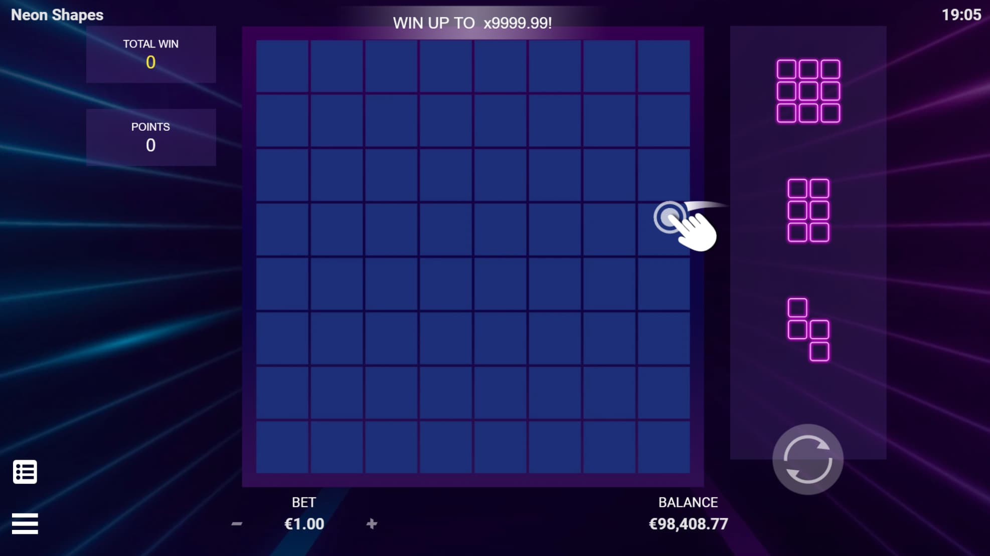 Neon shapes game